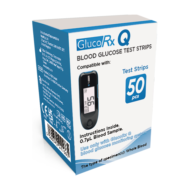 GlucoRx Q Test Strips - Pack of 50 -