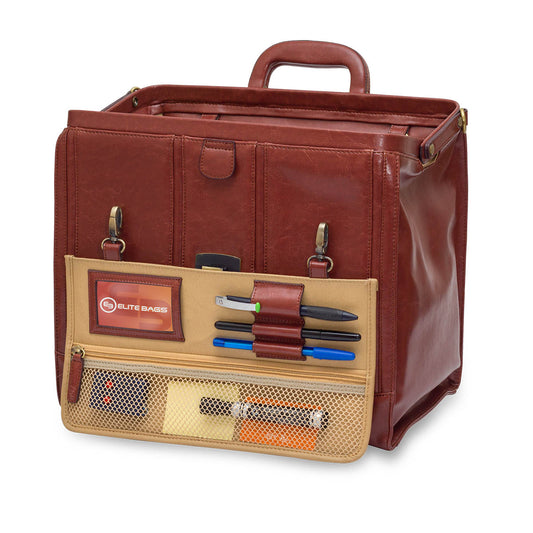 Elite Traditional Doctors Bag - Brown Leather - CLEARANCE -