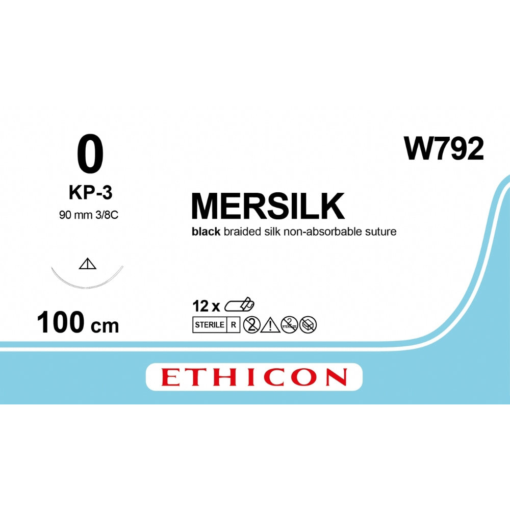 Permahand Silk Black Braided 100cm Sutures - Box of 12