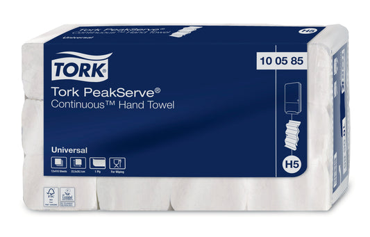 Tork PeakServe® Continuous™ Paper Hand Towels White H5 - Case of 12 -