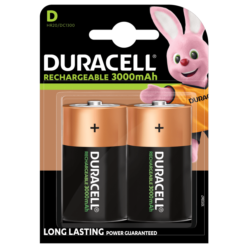 Duracell Recharge Type D NiMH 3000mAh - Pack of 2 -