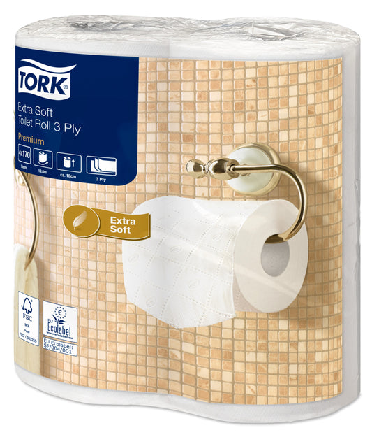 Tork Extra Soft Conventional Toilet Roll Premium – 3 Ply - 36 Rolls -