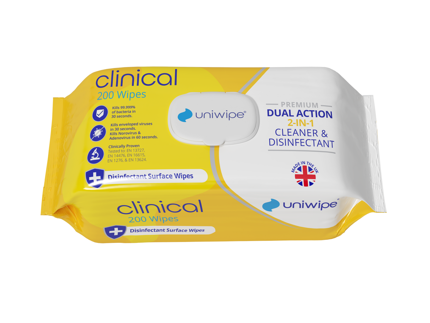 Uniwipe Clinical Midi Disinfectant Surface Wipes - Pack Of 200 -