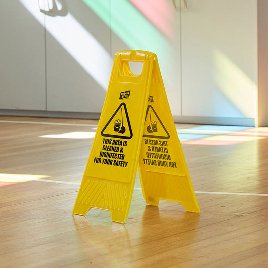 Cleaned & Disinfected Std Floor Safety Sign - Robert Scott