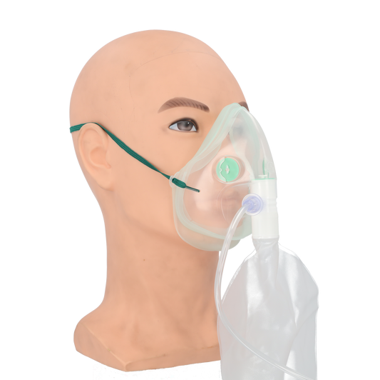High concentration adult EcoLite oxygen mask + tubing 2.1m - Single -