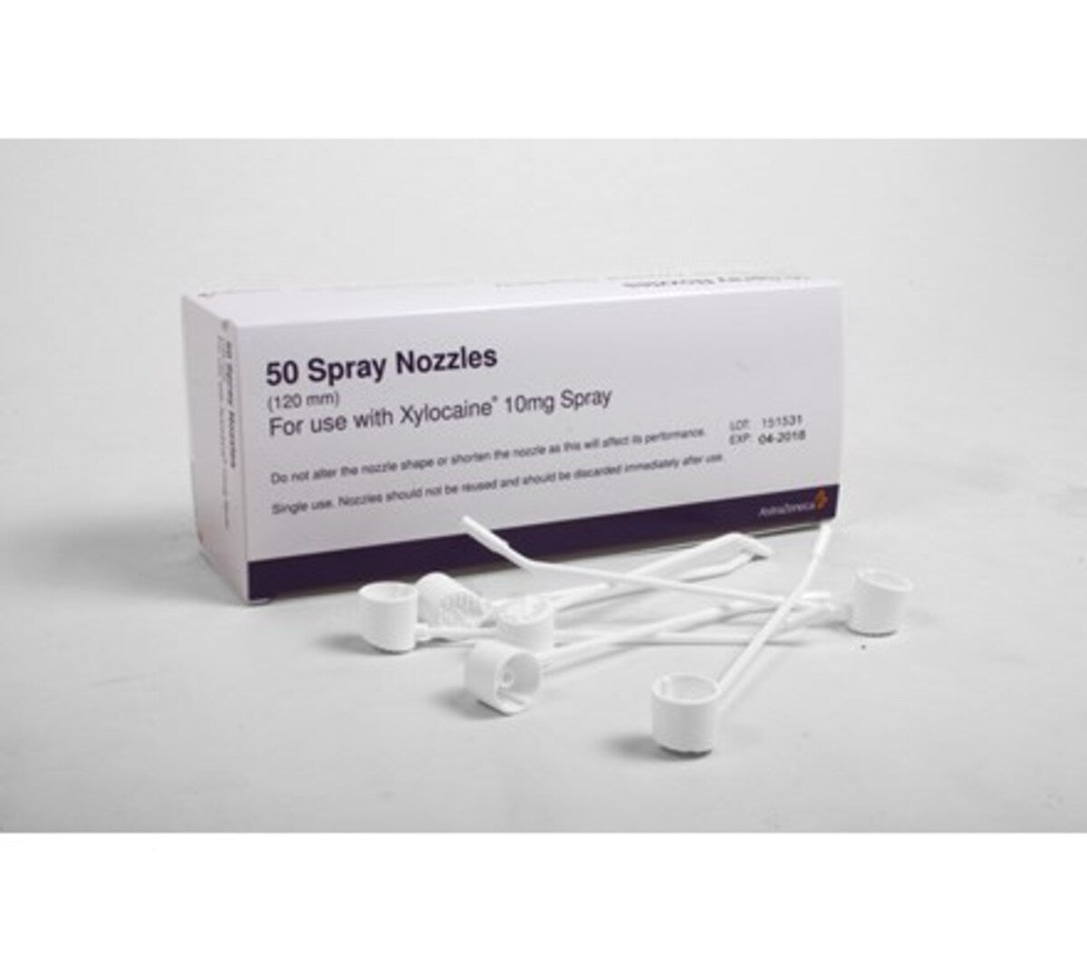 50 Spray nozzle for use with Xylocaine 10mg spray - Box of 50 *MD* -