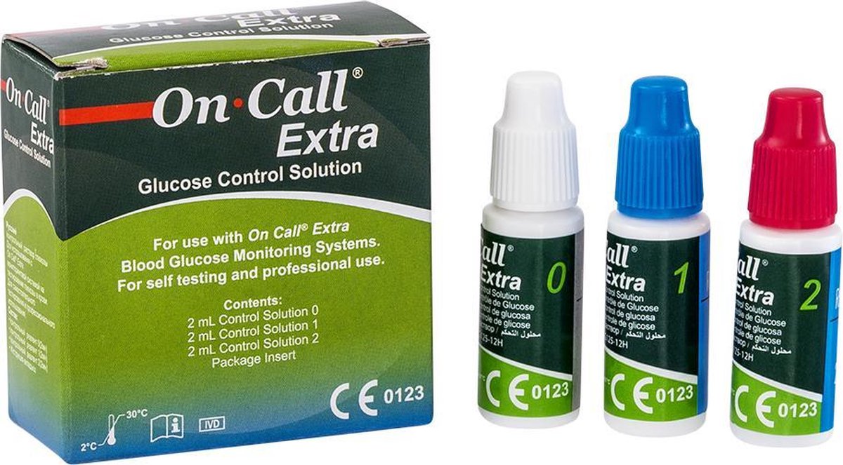 control solution for On-Call Extra blood glucose monitor - 3x 2ml