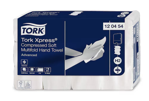 Tork Xpress Compressed soft Multifold Hand Towel White H2 (12x200) -