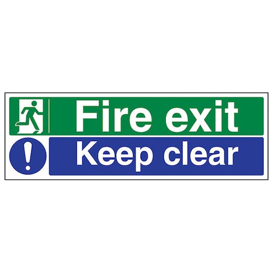 Fire exit - keep clear - Vinyl  EOL