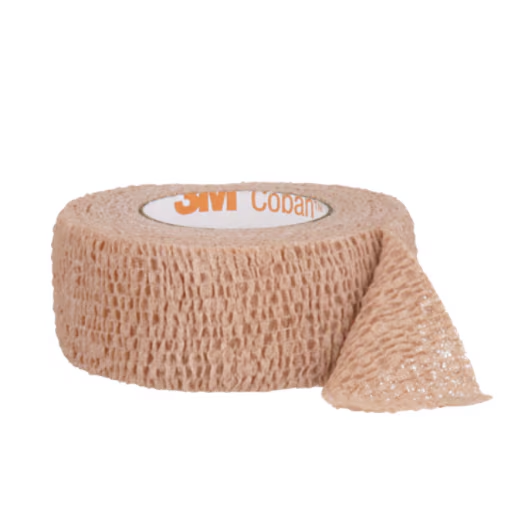 3M Coban Self-Adherent Bandage - Tan - 2.5cm x 4.5m x 5 -
