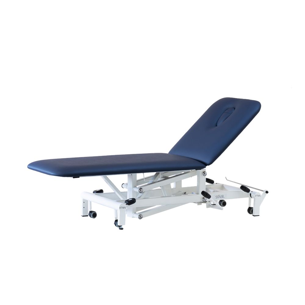 Komfort 2-Section Hydraulic / White Frame / Navy Upholstery -