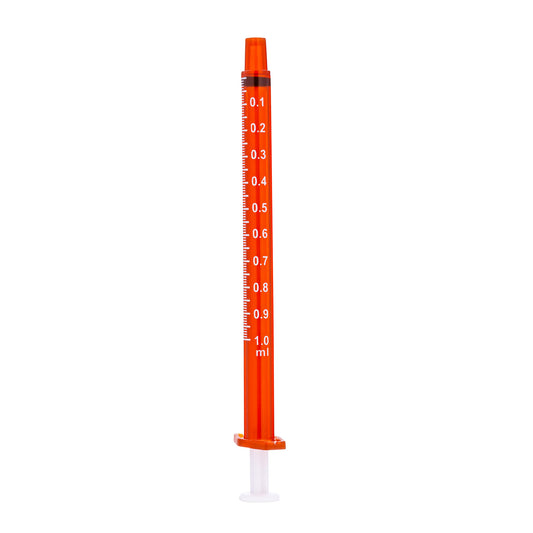 1 ml Amber Sol-M™ Oral Dosing Syringe with Tip Cap - Box 100 -