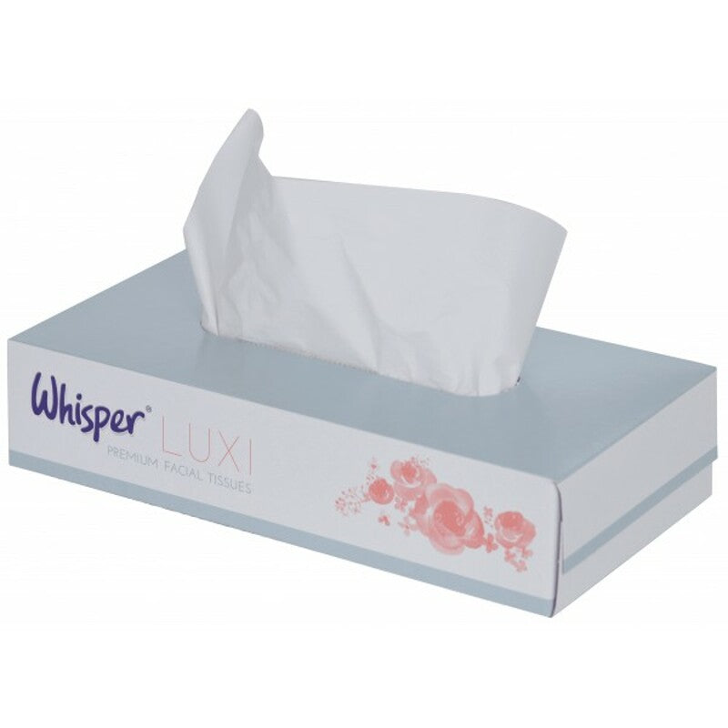 2 ply Whisper White Facial tissue 100 sheet x 36 EOL -