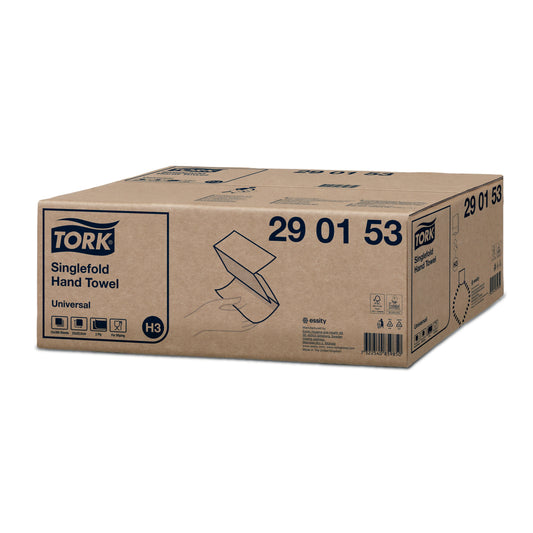 Tork Hand Towels Universal Singlefold - White - 2 Ply - 15 x 300 Sheets -