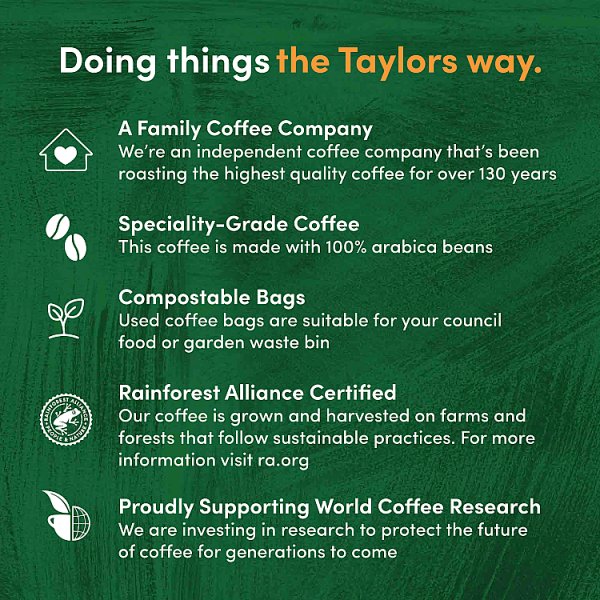 Taylors of Harrogate Rich Italian Coffee Bags x 80