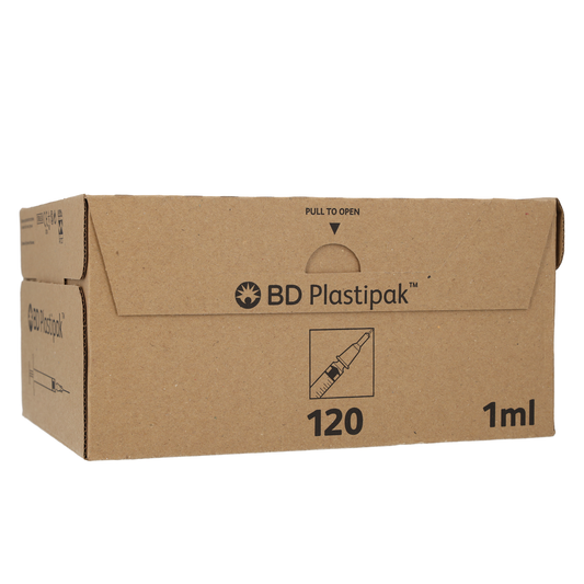 Becton Dickinson BD Plastipak Tuberculin Syringe 1ml (120 Syringes Per Box) -