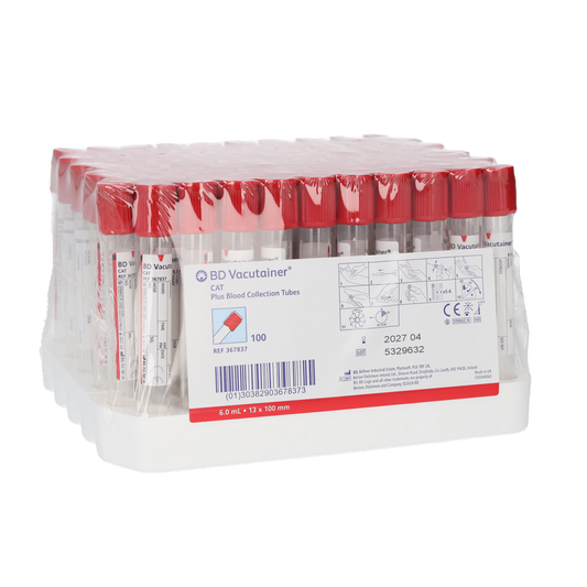 Vacutainer Plastic Serum Tube 6ml x 100