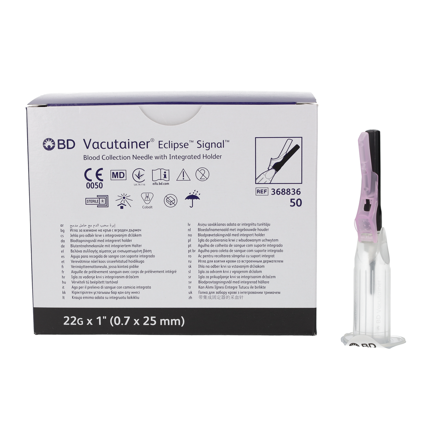 BD Vacutainer® Eclipse™ Signal™ Needle 22G, 1 in. (25 mm) x 50 -