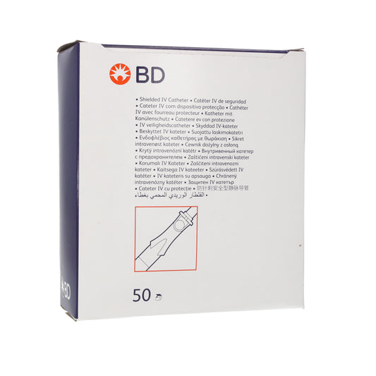 Insyte Autoguard Shielded IV Catheter 20G x 1.6" - Box of 50 -