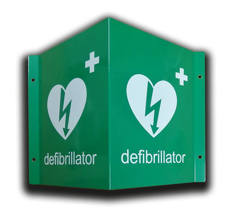 3D Metal Defibrillator AED Wall Sign -