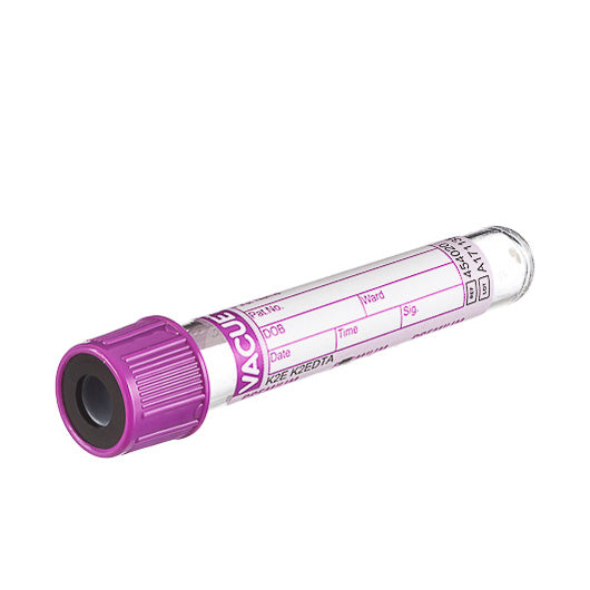 VACUETTE® TUBE 3 Ml K2E K2EDTA 13x75 Lavender Capblack Ring, PREMIUM - Pack of 50 -