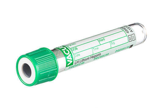 VACUETTE Blood Collection Tube 1ml 13x75mm Green Cap/White Ring - Clearance - Becton Dickinson