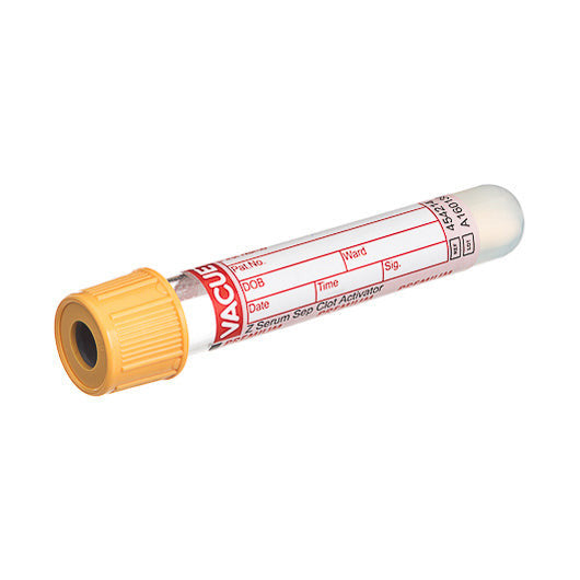 VACUETTE® 3.5ml CAT Serum Gel Premium Screw Cap - 13mm x 75mm - Box of 50 -