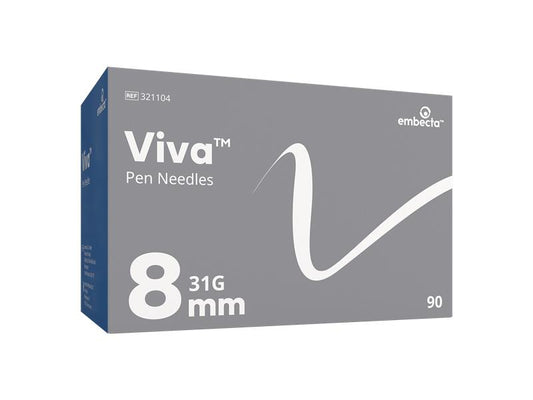 BD Viva™ Pen Needles 0.25mm (31G) x 8mm - Box of 90 -