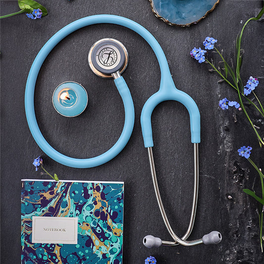 Littmann Classic III Monitoring Stethoscope: Satin Marine Blue Tube 5912C - Littmann Stethoscopes