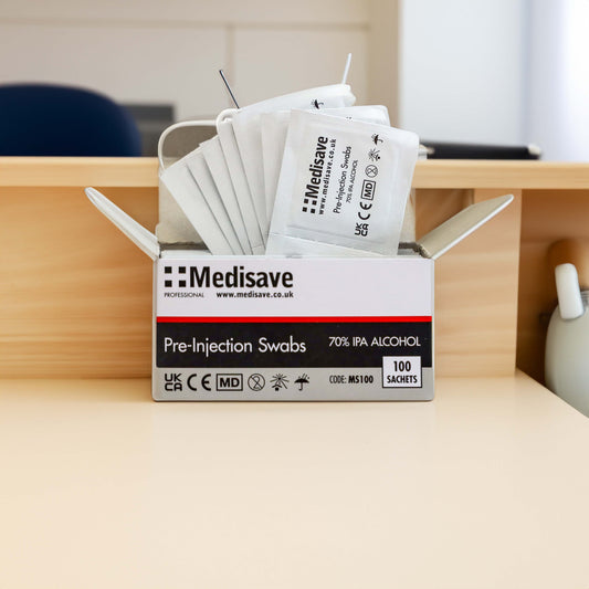 Medisave Professional 70% Alcohol IPA Pre-Injection Swabs x 100 -