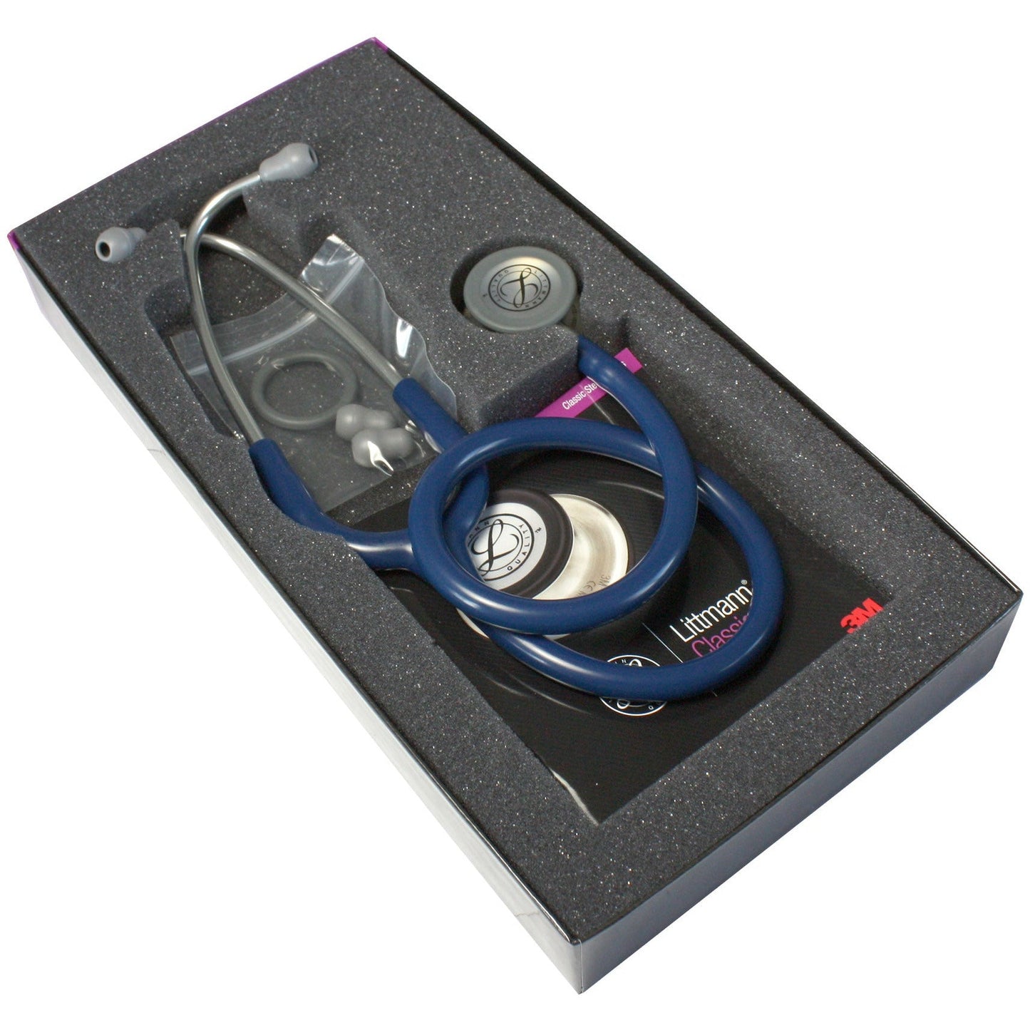 Littmann Classic III Monitoring Stethoscope: Navy Blue 5622 - Over Engraved - Littmann Stethoscopes