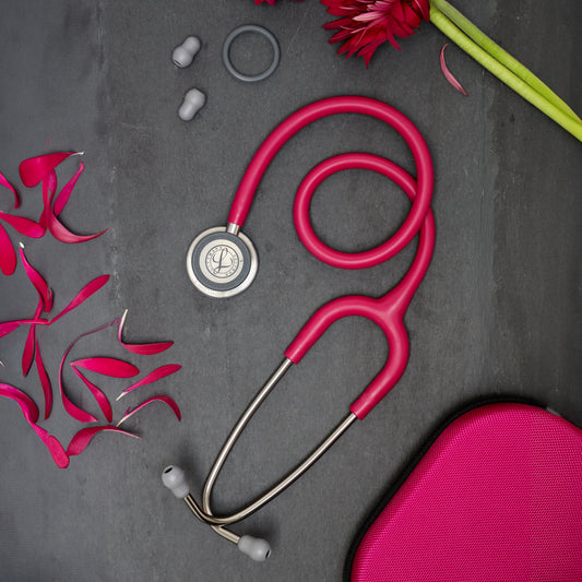 Littmann Classic III Monitoring Stethoscope: Satin Raspberry Tube 5648C