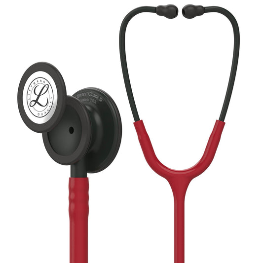 Littmann Classic III Monitoring Stethoscope: Burgundy - Black Finish 5868 - Over Engraved - Littmann Stethoscopes