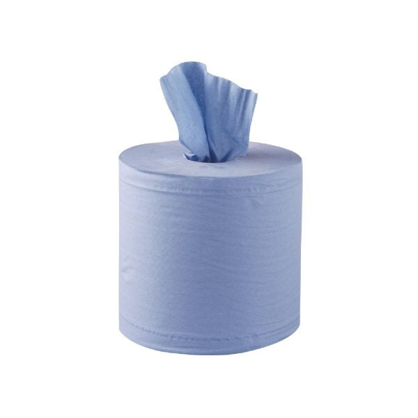 Hydi Blue Embossed Centrefeed Rolls - 2 Ply - 162mmx150m - Pack of 6 Rolls - HYDI