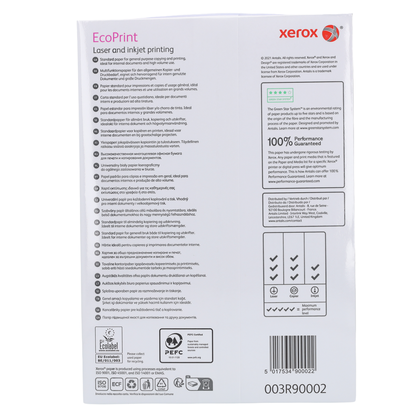 Xerox Eco Print A4 Paper - 5 x 500 Sheets -