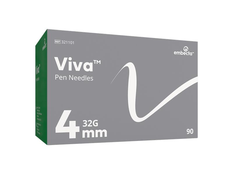 BD Viva™ Pen Needles 0.23mm (32G) x 4mm - Box of 90