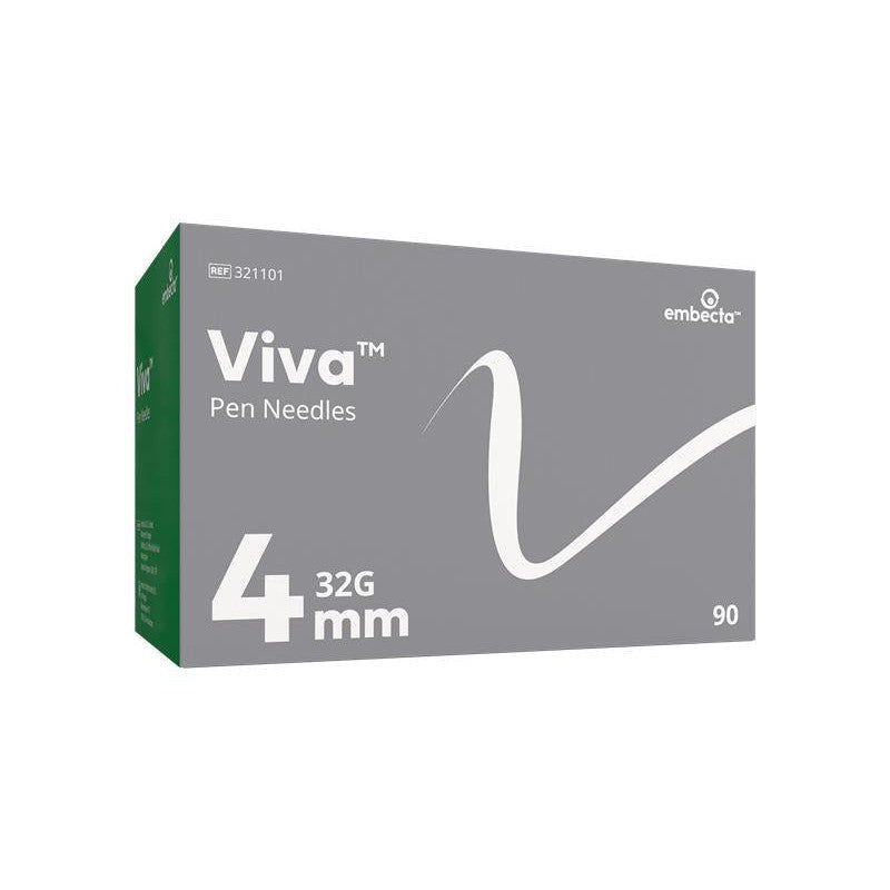 BD Viva™ Pen Needles 0.23mm (32G) x 4mm - Box of 90 -