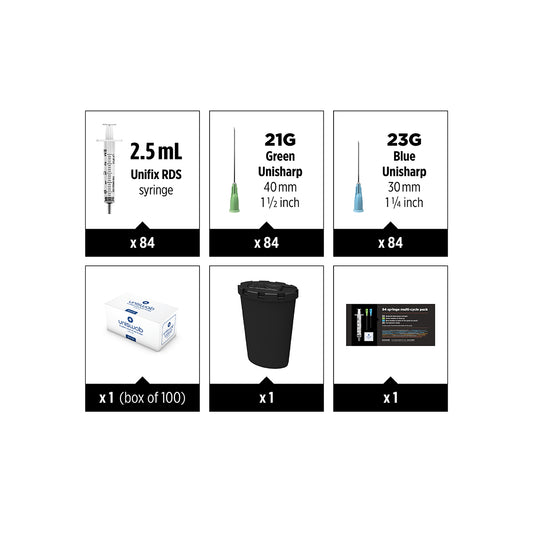 Steroid Multi-Cycle Pack- 84 syringes - Exchange Supplies