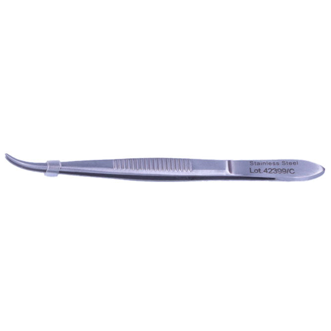 Micro Forceps - Curved + Smooth - 9cm -