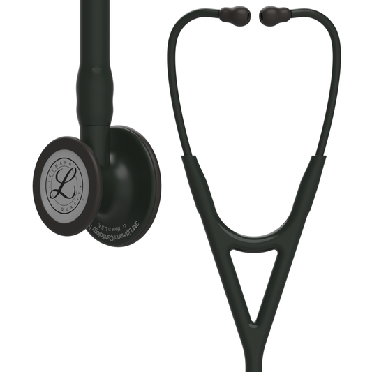 Littmann Cardiology IV Diagnostic Stethoscope: All Black 6163 - Over Engraved - Littmann Stethoscopes