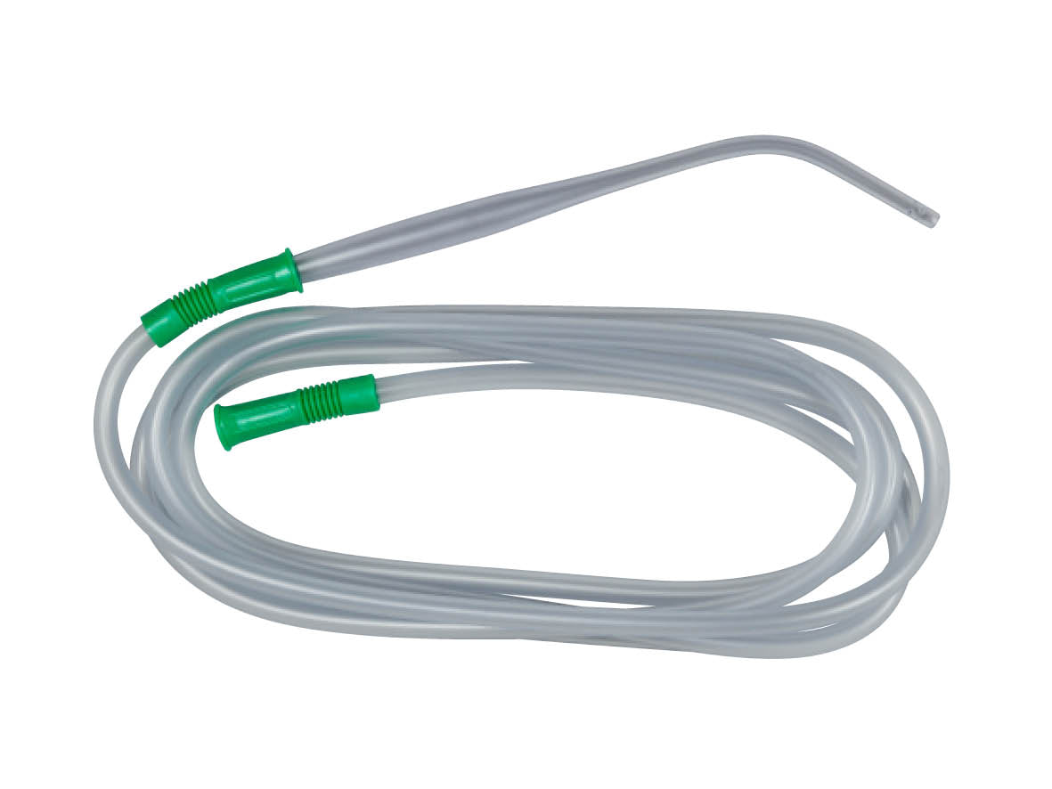 Sterile Disposable Patient Suction Tubing (2m Length, 6mm ID) with Yankauer - Carey Medical