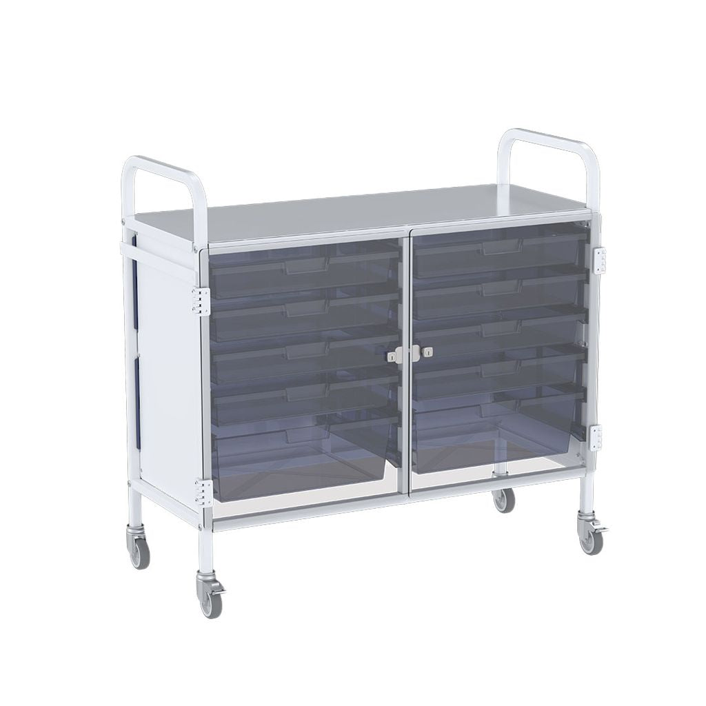 Shuttleworth Wide Double Medical Storage Trolley -