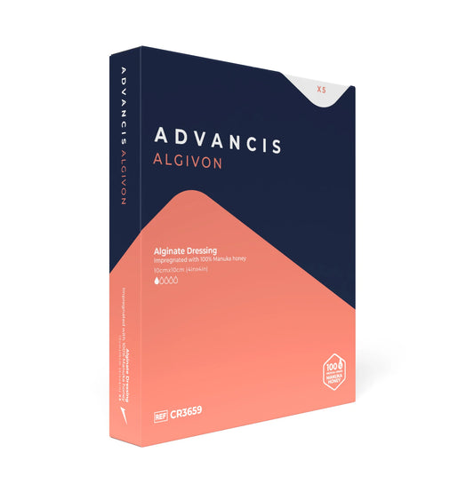 Algivon alginate dressing imprenated 100% manuka honey 5cm x 5cm pk5 (S) -