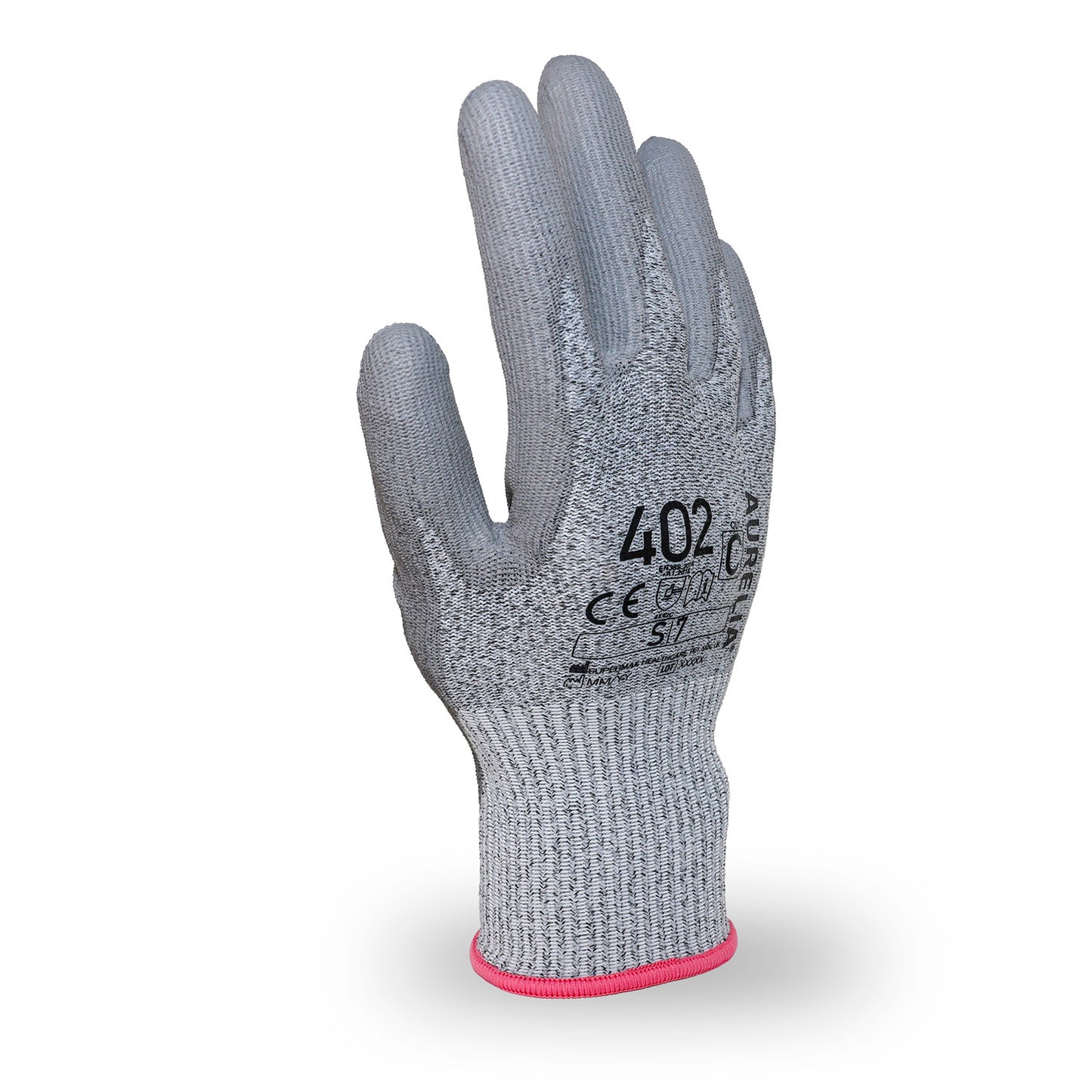 AURELIA 402 - Cut C Protective Glove with Grey PU Coating -
