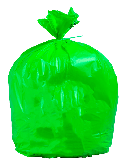 Green Medium Duty Waste Bag - Large - Roll of 50
