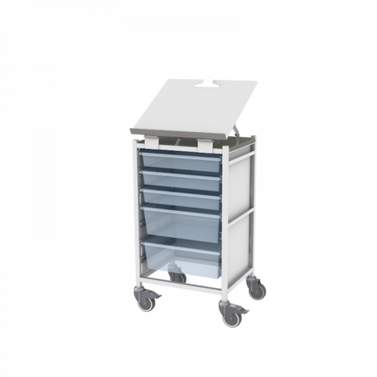 Shuttleworth Medical Chart Trolley with Removable Trays