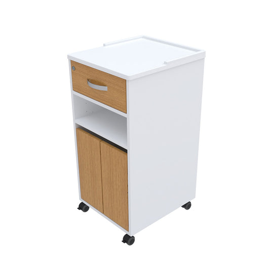 Bedside Locker, Cupboard, Lockable Drawer & Shelf, Cam Lock -