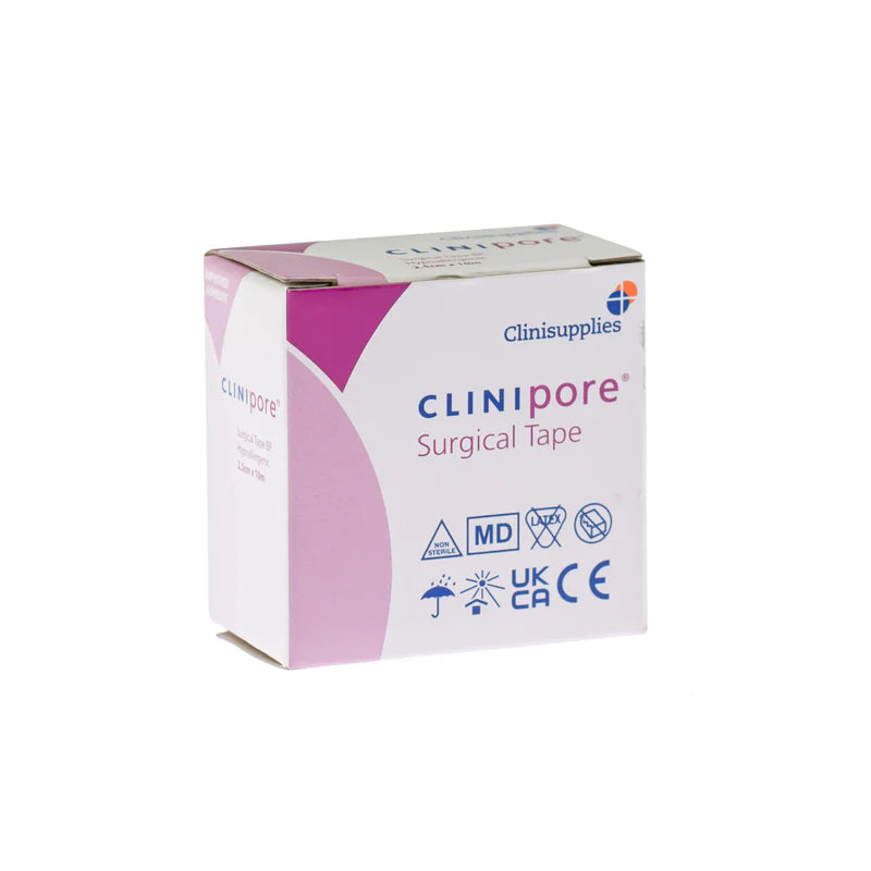 Clinipore Surgical Tape (Permeable Non-Woven Synthetic Adhesive Tape) 2.5cm x 5m - Single