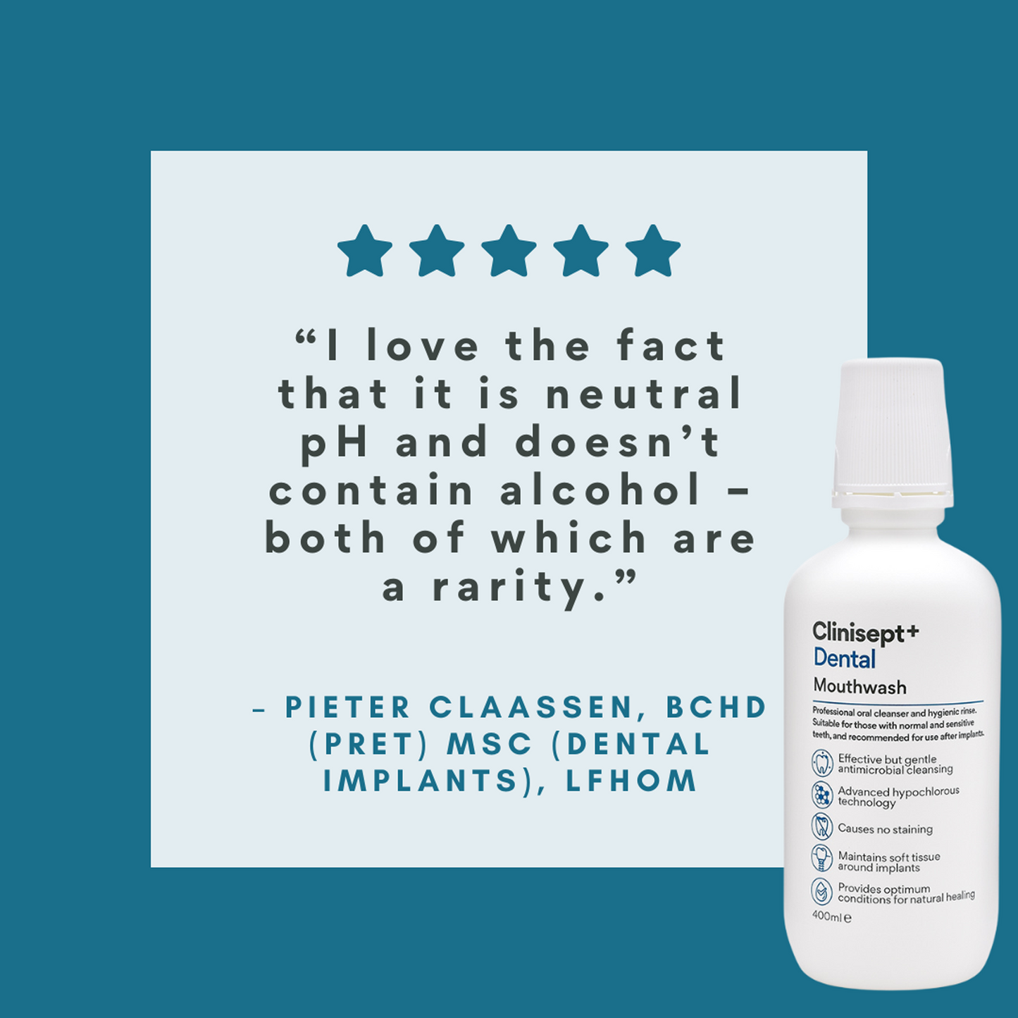 Clinisept+ Dental Mouthwash - 600ml Bottle (For Professional Use) - Clinisept