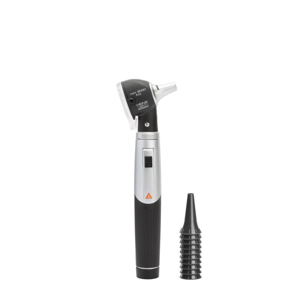 Heine Mini 3000 F.O Otoscope Kit 2.5V - Battery Handle + AllSpec Disposable Tips -